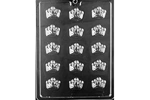 K176 Princess Crowns Chocolate Candy Soap Mold with Exclusive Molding Instructions