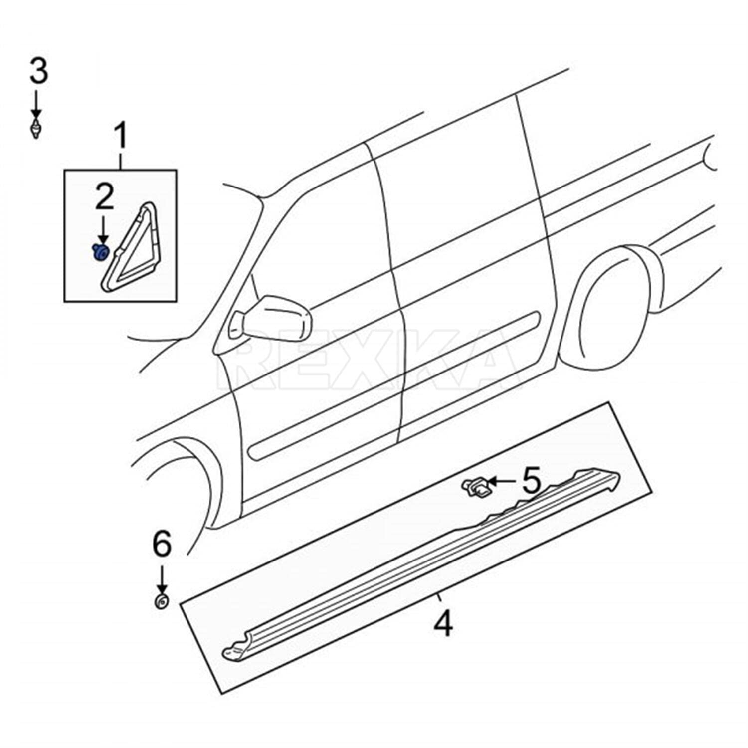 Amazon.com: Rexka 30pcs Fender Flare Body Side Roof Garnish