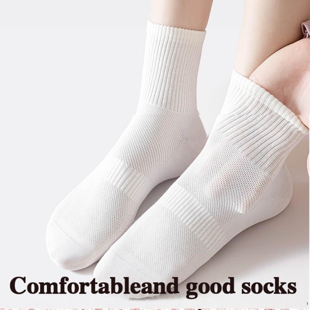 ManGeYa Women's Casual Mid Tube Socks, Black, Medium, 6 Pairs - image 5