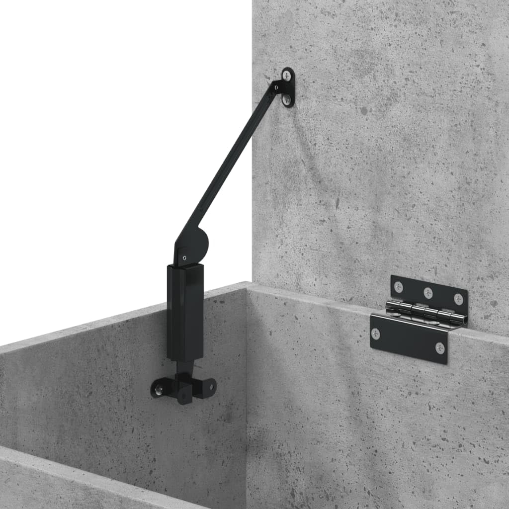 Aufbewahrungstruhe Betongrau 84x42x46 cm Holzwerkstoff | Multifunktional als Couchtisch nutzbar, Stauraum für Kleidung und Spielzeug, pflegeleicht mit feuchtem Tuch