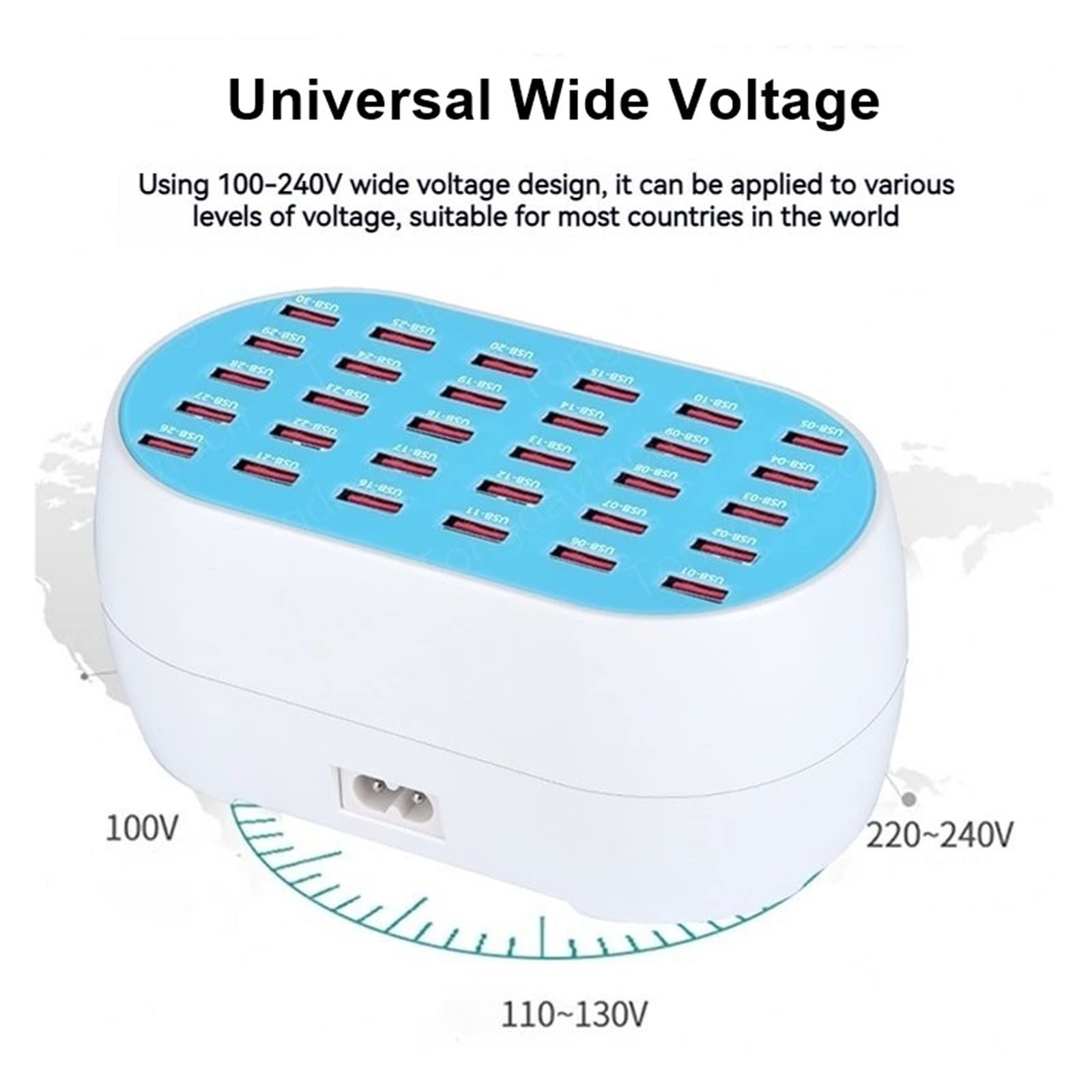 Stacja ładowania, Uniwersalna ładowarka 160W Multi USB 30-portowa stacja szybkiego ładowania USB(160W 24 Port)