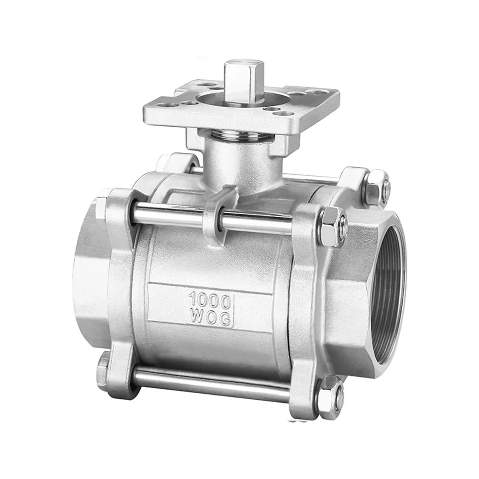 UWUKCJOKQ 1/4" 3/8" 1/2" 3/4" 1" SS304 Stainless Steel High Platform Three Piece Ball Female Thread DN8/DN10/DN15/DN20/DN25(2)
