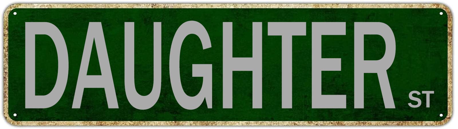 Daughter St Retro Tin Signs Aluminum Home Exit Sign Kitchen Garden Wall Front Door Coffee Decor 4x16 Inch
