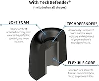 Vista 6 de Comply 500 Core Series Puntas de repuesto de espuma viscoelástica para IEM de Comply para KZ, Moondrop, FiiO Sennheiser y más Aislamiento