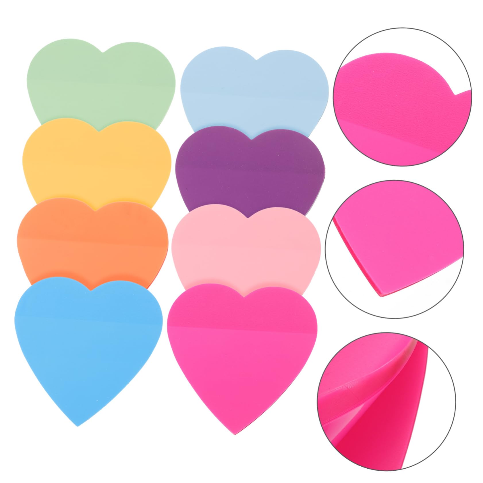HOMSFOU 3 Pezzi 8 Note d'amore Libri tampone giallo I Quaderni colorato rosa nota adesivo Nota pad adesivi per note multifunzione adesivi promemoria portatili carta