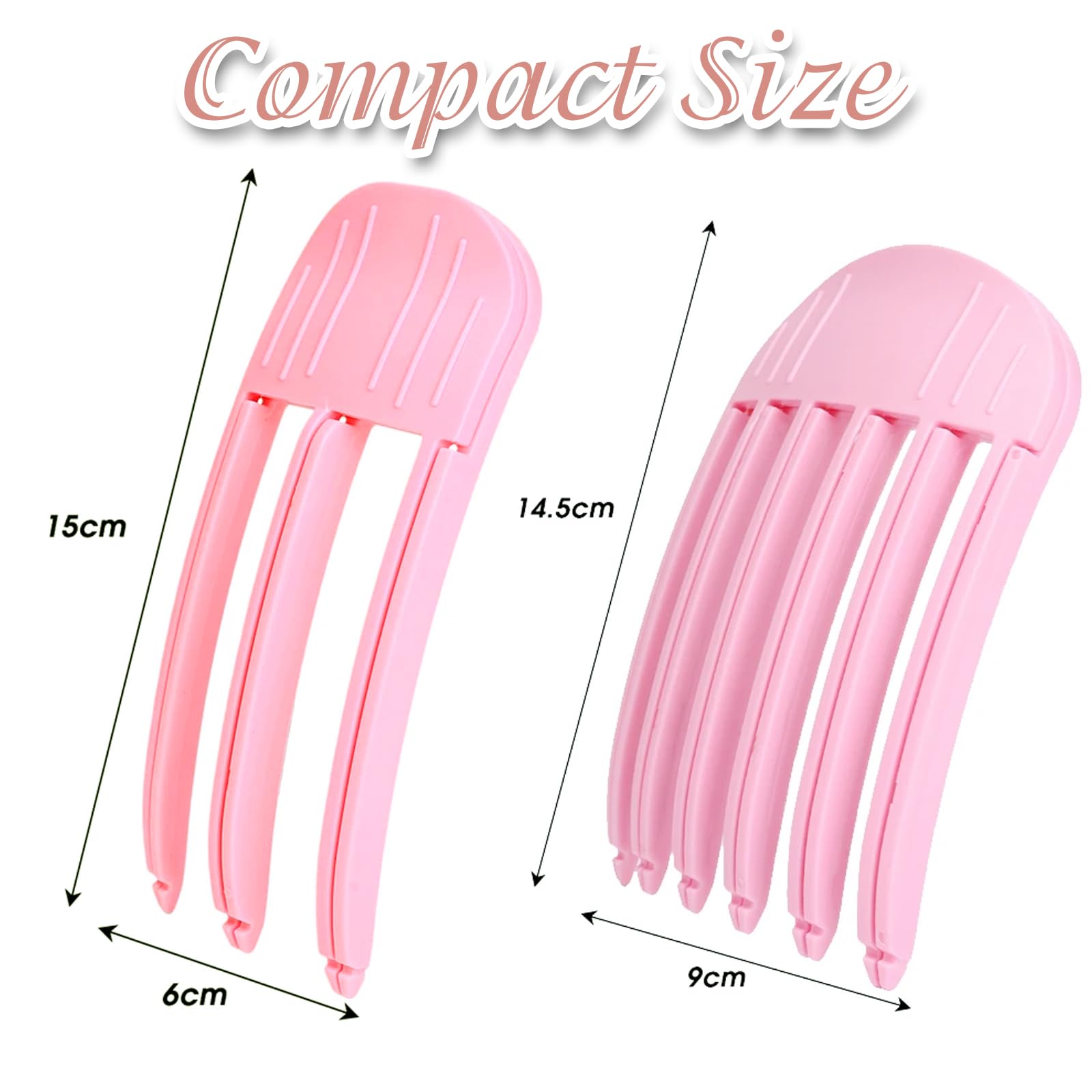 NICECONE 2 Pcs Wind Shaping Styling Comb Set for Fluffy Bangs No-Trace Hair Root Lifting Clips 3/6 Teeth No Crease Hair Volume Clip Quick High Crown Hair Styling Tools for All Hair Types - Image 2