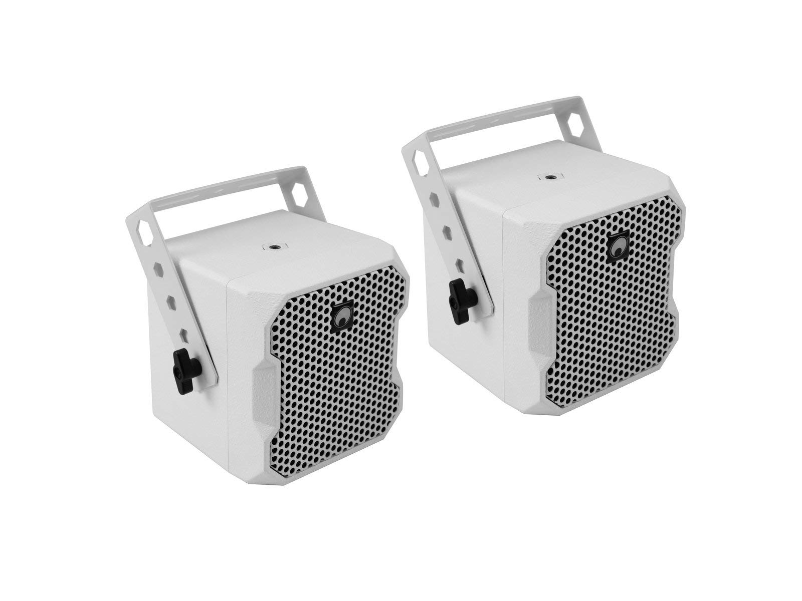Omnitronic BOB-4 Top 16 Ohm weiß 2 Stück | 16-Ohm-Lautsprecherpaar mit 4"-Breitbandlautsprecher | Zur Erweiterung des BOB-10A-Subwoofers für 2.1-, 4.1- und 8.1-Betrieb