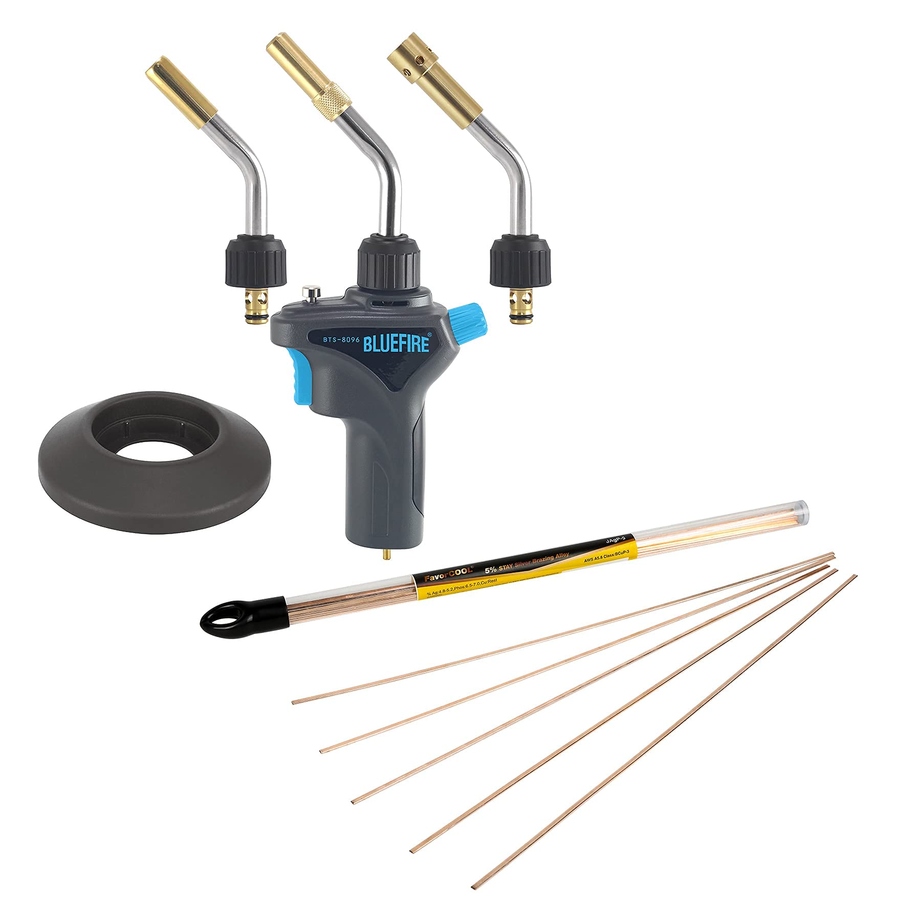 BTS-8096-3T Torch+1/2 lb 20 x 5% Silver Phos Copper Brazing Alloys Welding Rods