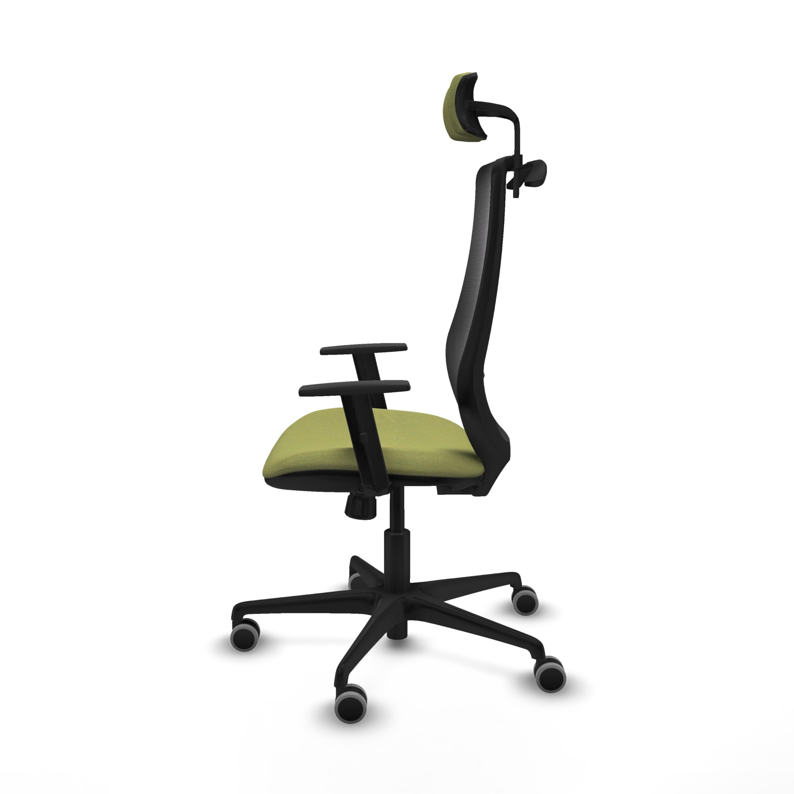 Piqueras y Crespo Silla para Oficina Sencilla Mardos con Respaldo Fijo, cabecero 2D, Apoyo Lumbar 1D, Brazos 1D, Mecanismo sincro 4 Posiciones, Peso máximo 120 Kg, 8 Horas de Uso