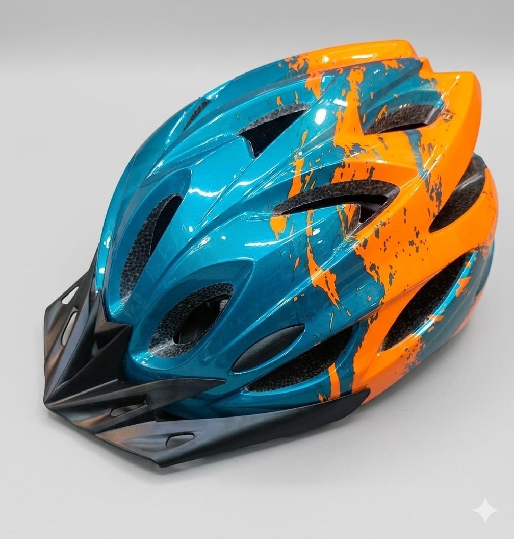 Florida Adult Cycling Helmet - Specialized Impact Protection (Size Large, 58-63cm) - Lightweight Adjustable Road & Mountain Bike Helmet with Detachable Visor and Breathable Ventilator (Orange)-image-24