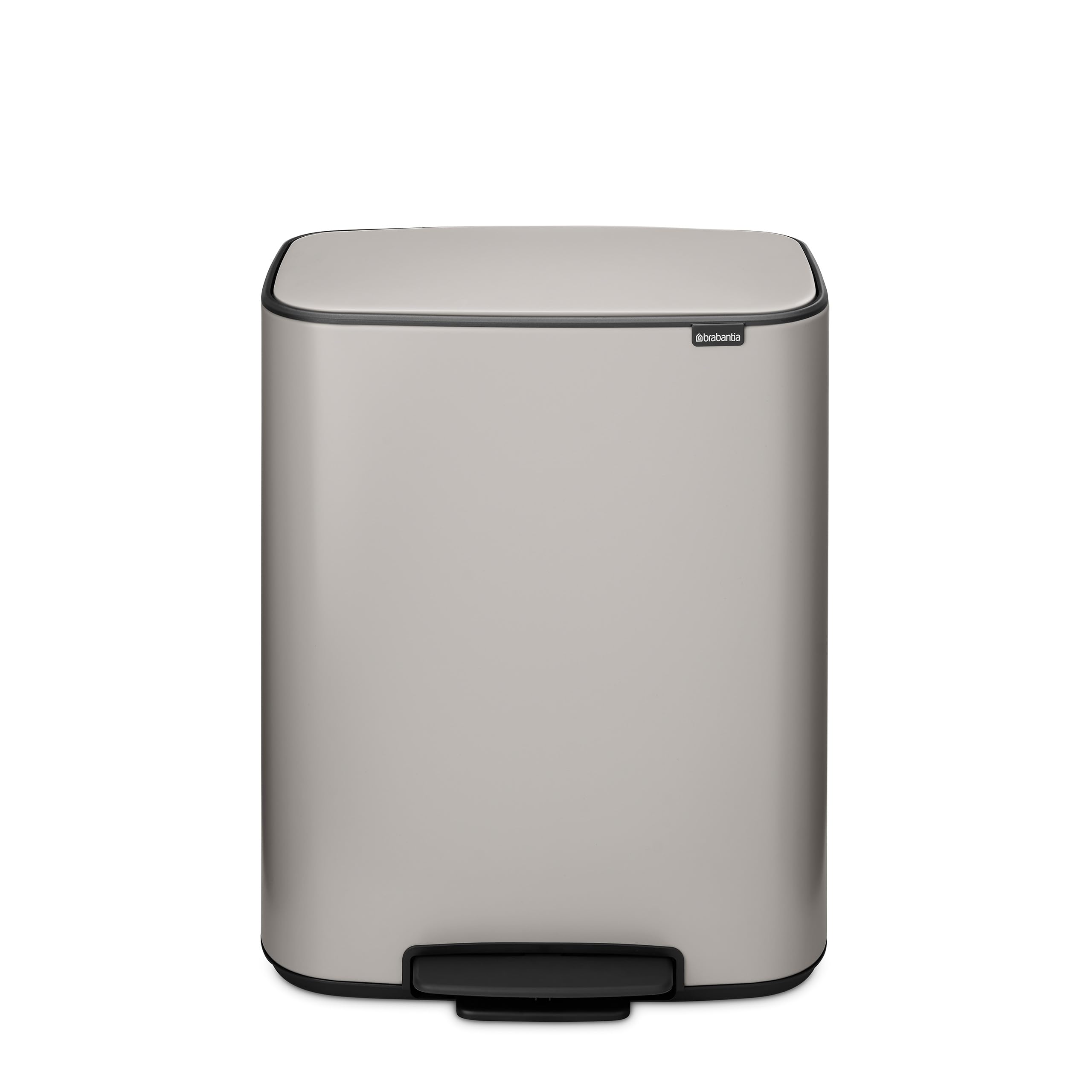 Brabantia Bo Pedal Bin 60L Grey Steel