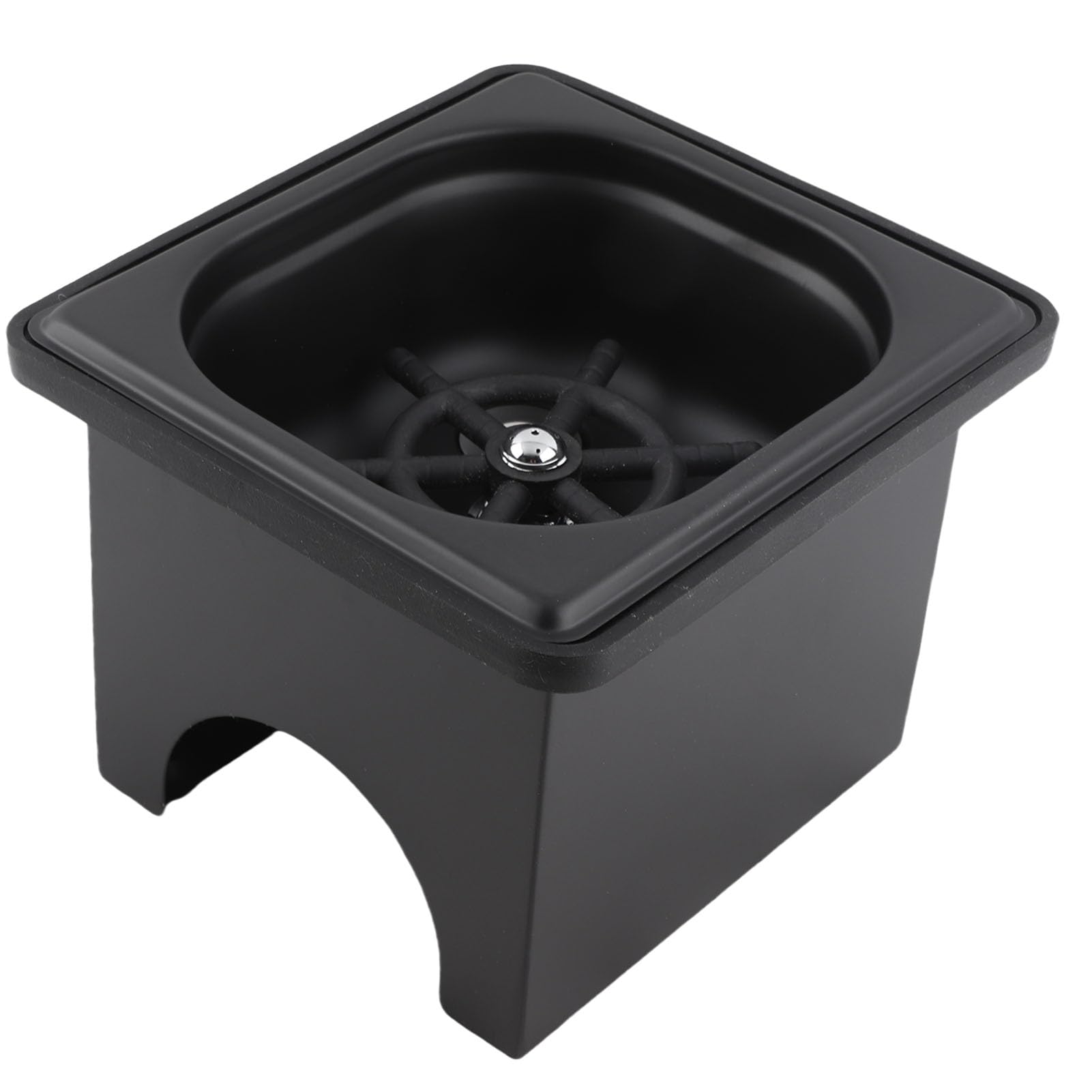 Risciacqua-caraffa in Acciaio Inox, efficiente lavabicchieri per Bar, caffè e lavelli da Cucina, Nero, Getto d'Acqua Multi-Angolo, Perfetto per l'uso Domestico (Piccolo)
