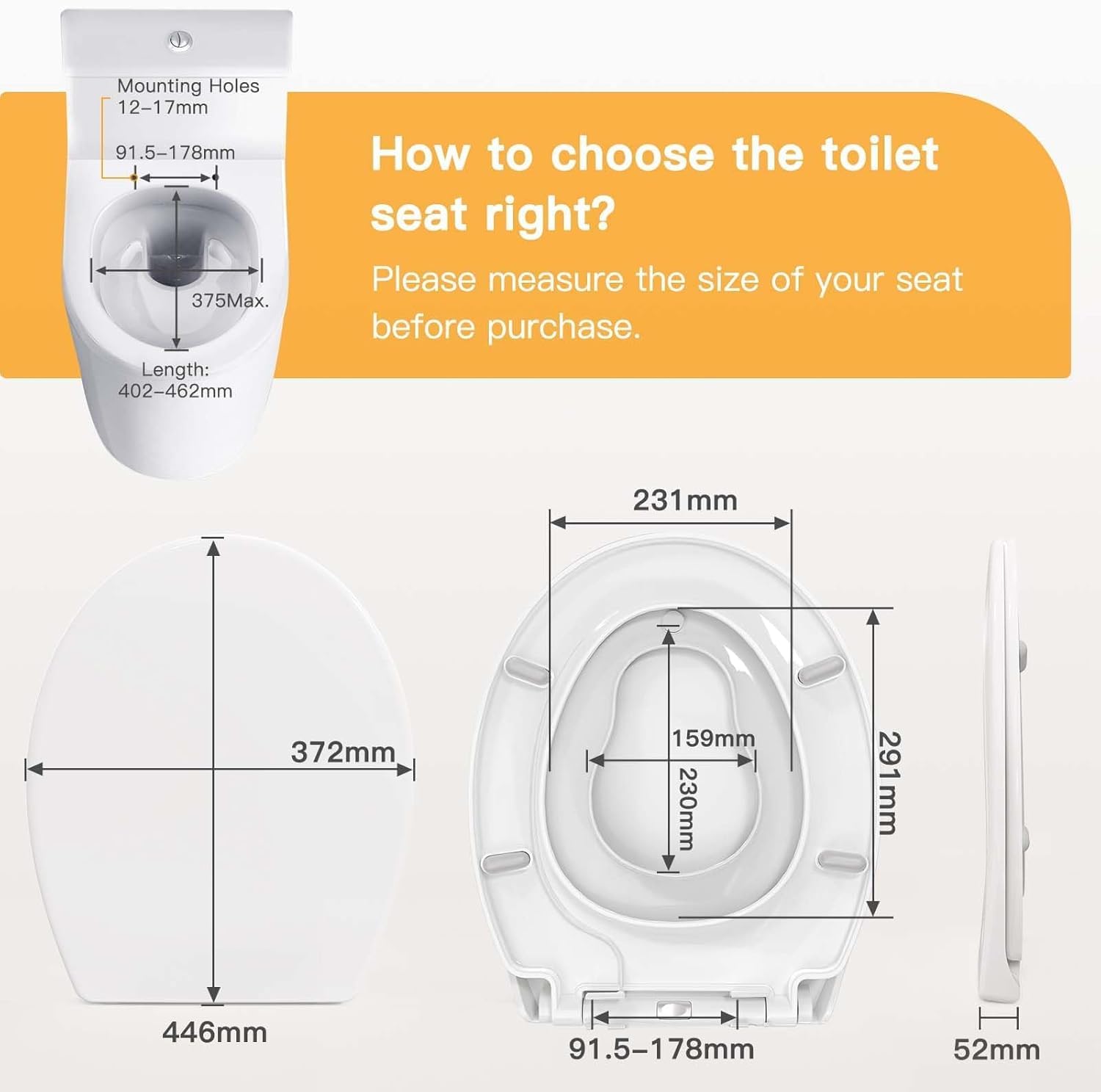 Pipishell WC Sitz, Toilettendeckel mit Absenkautomatik, Magnetisch zu befestigenden Toilettensitz für Kinder, einfache Montage Antibakteriell WC Sitz Kinder mit Quick Release Funktion