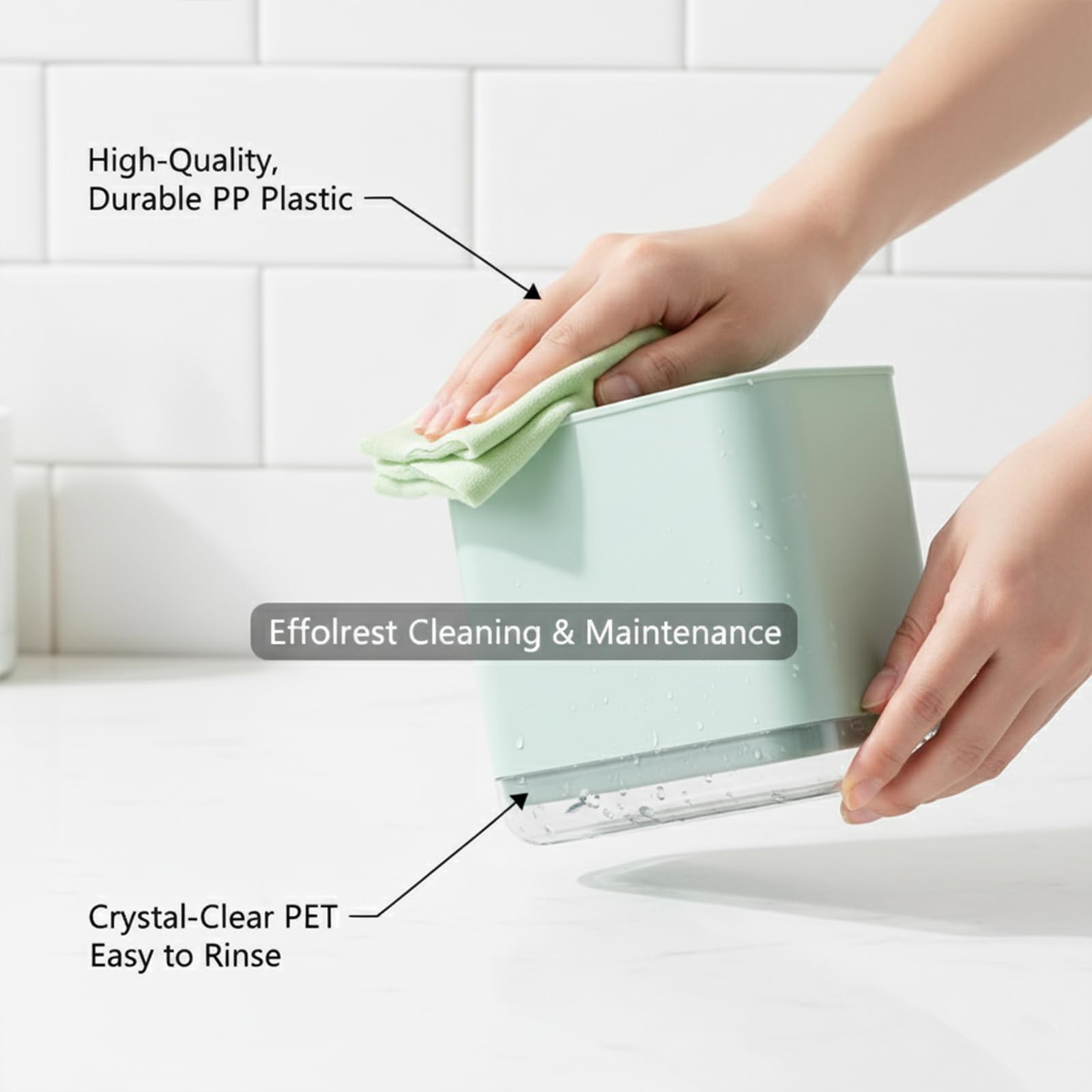 Portaposate Scolapiatti Multiuso in PP - Organizzatore Cucina Bagno, Antiscivolo e Resistente alle Alte Temperature (Verde)