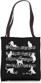Funny Cats Sheet Music Men Women Kids Tote Bag