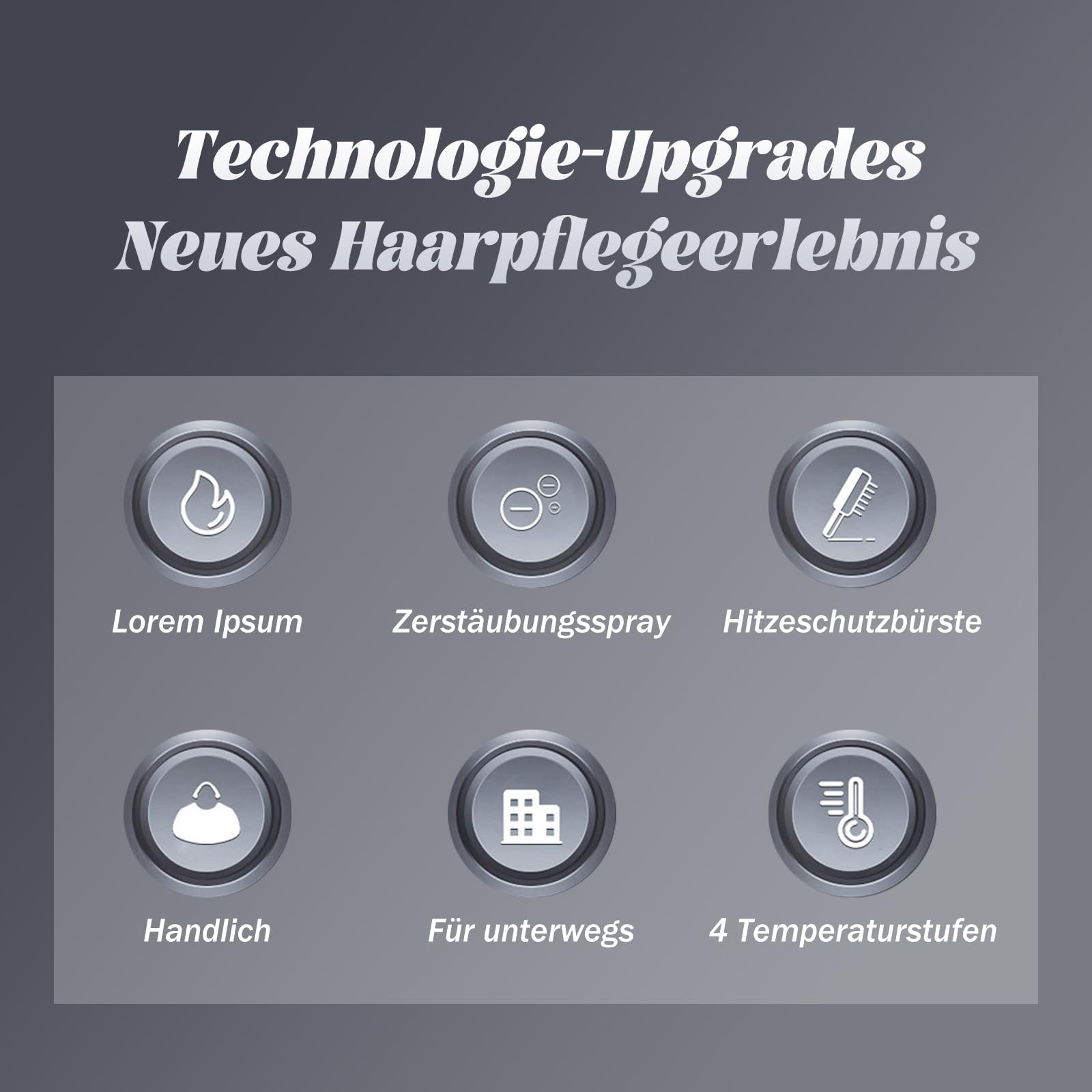 Dampf Glättbürste, für feines & widerspenstiges Haar, Weiß