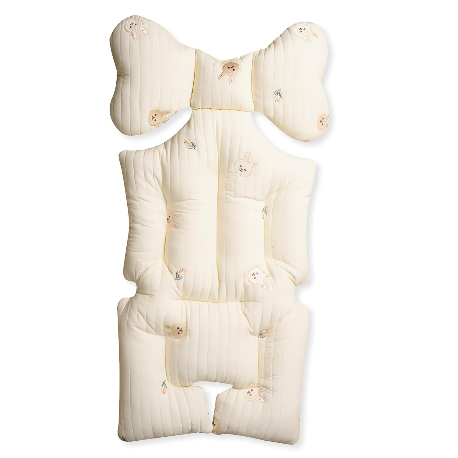 SONARIN Soft Baby Stroller Seat Liner,Thick Cotton Pushchair Seat Liner Baby Stroller Cushion Seat Pad Universal for Pushchair Pram Stroller Buggy Car Seat(Bunny)