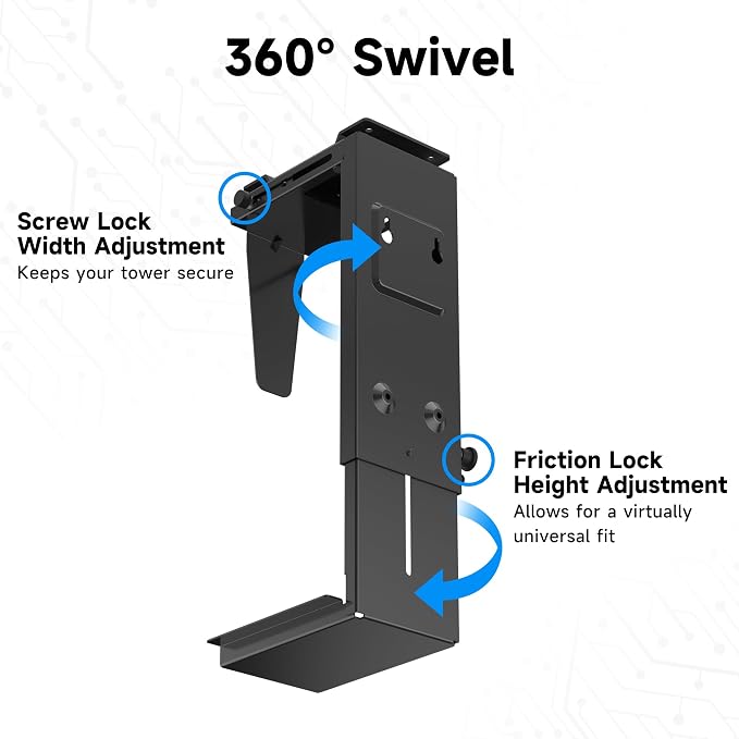 Soporte universal ajustable para CPU de escritorio miniatura 3