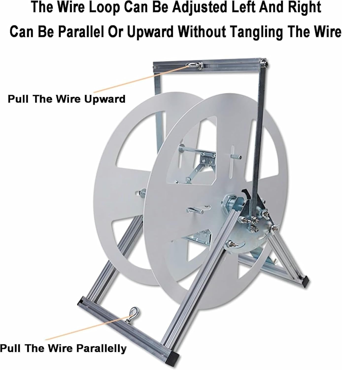 1/2/3 Reel Wire Spool Rack Dispenser,Multiple Axle Cable Rack,Folding Wire Spool Holder,Independently Rotatable, for Industrial Retail Use