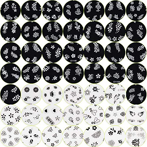 JNCH 90 Blatt Nagelsticker Aufkleber Fingernägel 3D Blumen Design Selbstklebend Tattoo Sticker Nail Art Tipp Maniküre… – Bild 5