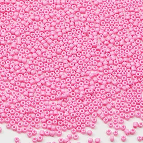 Tibaoffy White Beads Size 8/0 Crafts Glass Seed Beads 3mm for Jewelry Making (Total About 100gm About 3600pcs)