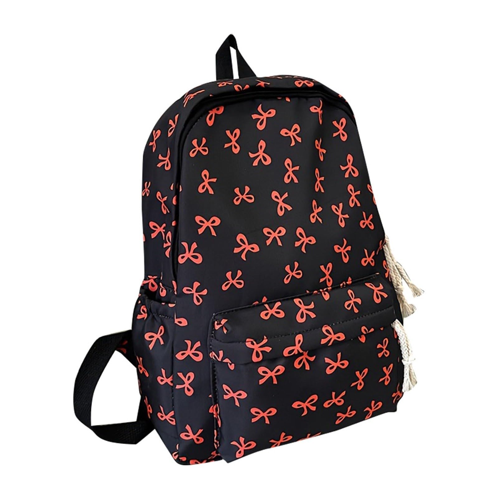  frauen ästhetischer nylon rucksack | schöner schleifenrucksack | süße kawaii rucksacks mit rutenhalter