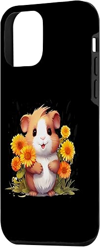 Miniatura 2 de iPhone 12 mini Guinea Pig with Flowers for a Guinea pig Lover Case