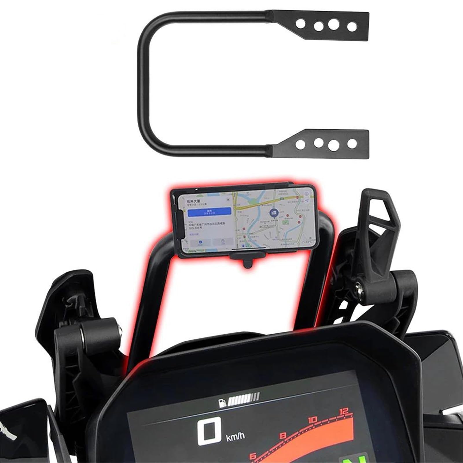 Genérico Soporte De Placa Navegación GPS Motocicleta para F900XR 2020-2025. Extensión para Teléfono Móvil Golpes Teléfono Soporte Placa