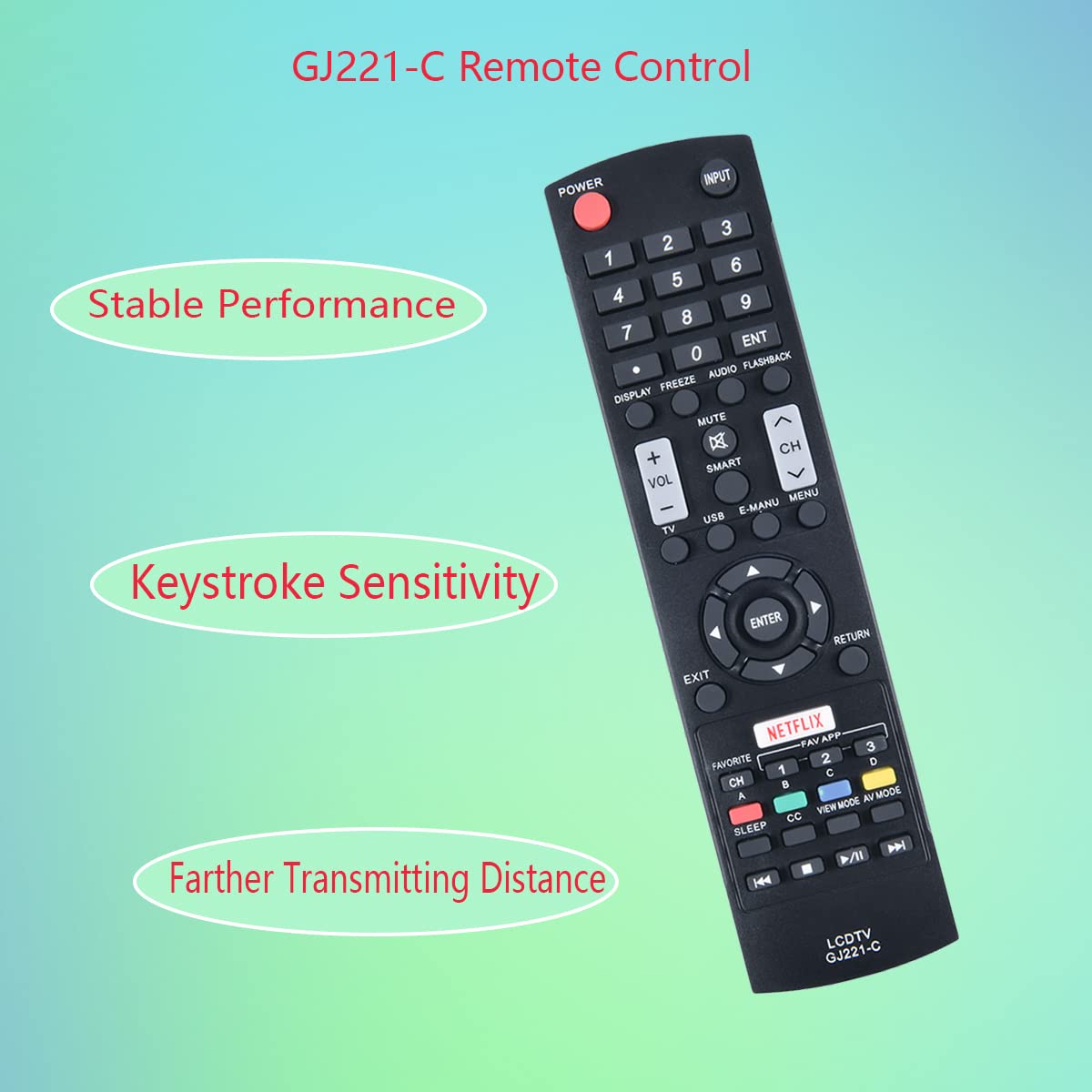 Sharp Tv Remote GHUST GJ221-C Remote Control Replacement For Sharp