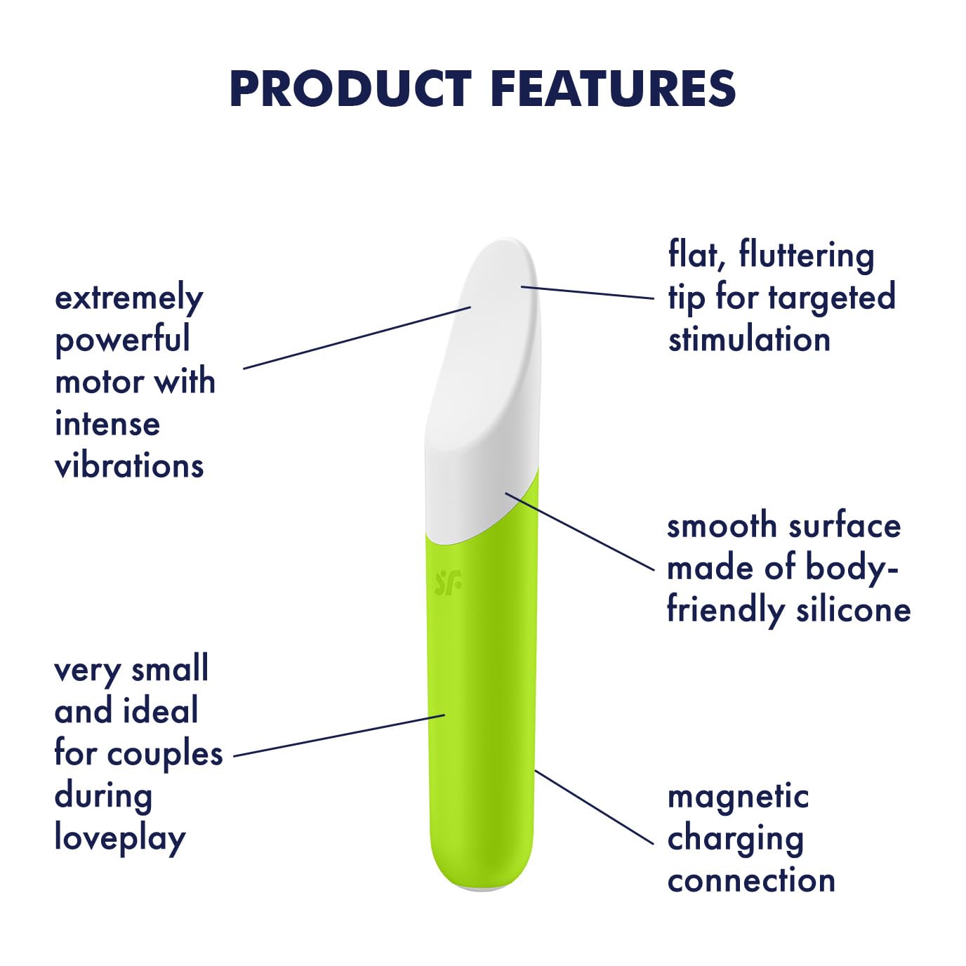 Satisfyer Ultra Power Bullet 7 Mini Dildo Vibratore | Impermeabile (IPX7) | Sex Toys Femminile ricaricabile | Silicone di Grado medico | Sex Toy per Donne e Coppie | Stimolazione Clitoridea