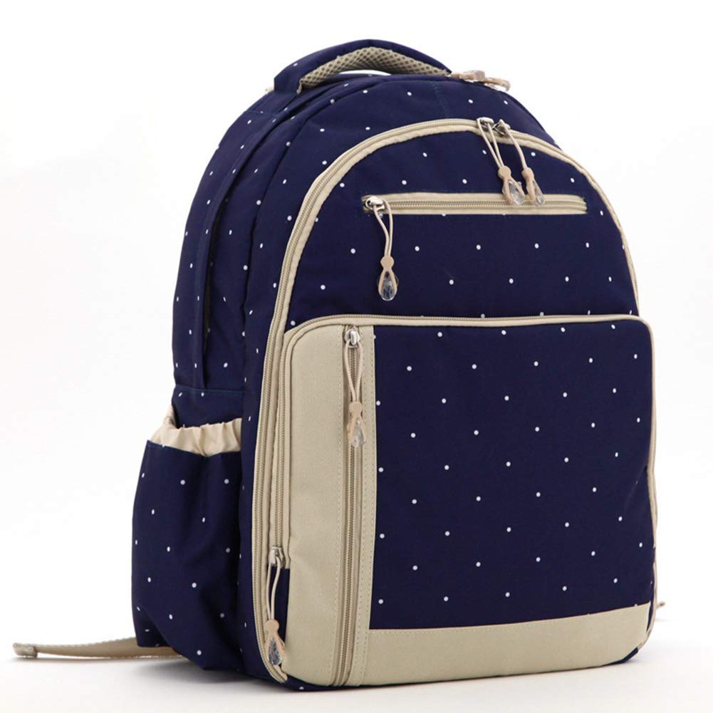 chenyu Big Capacity Baby Nappy Backpack Multi-function Infant Diaper Changing Bag Backpack Handbag (Dark blue)