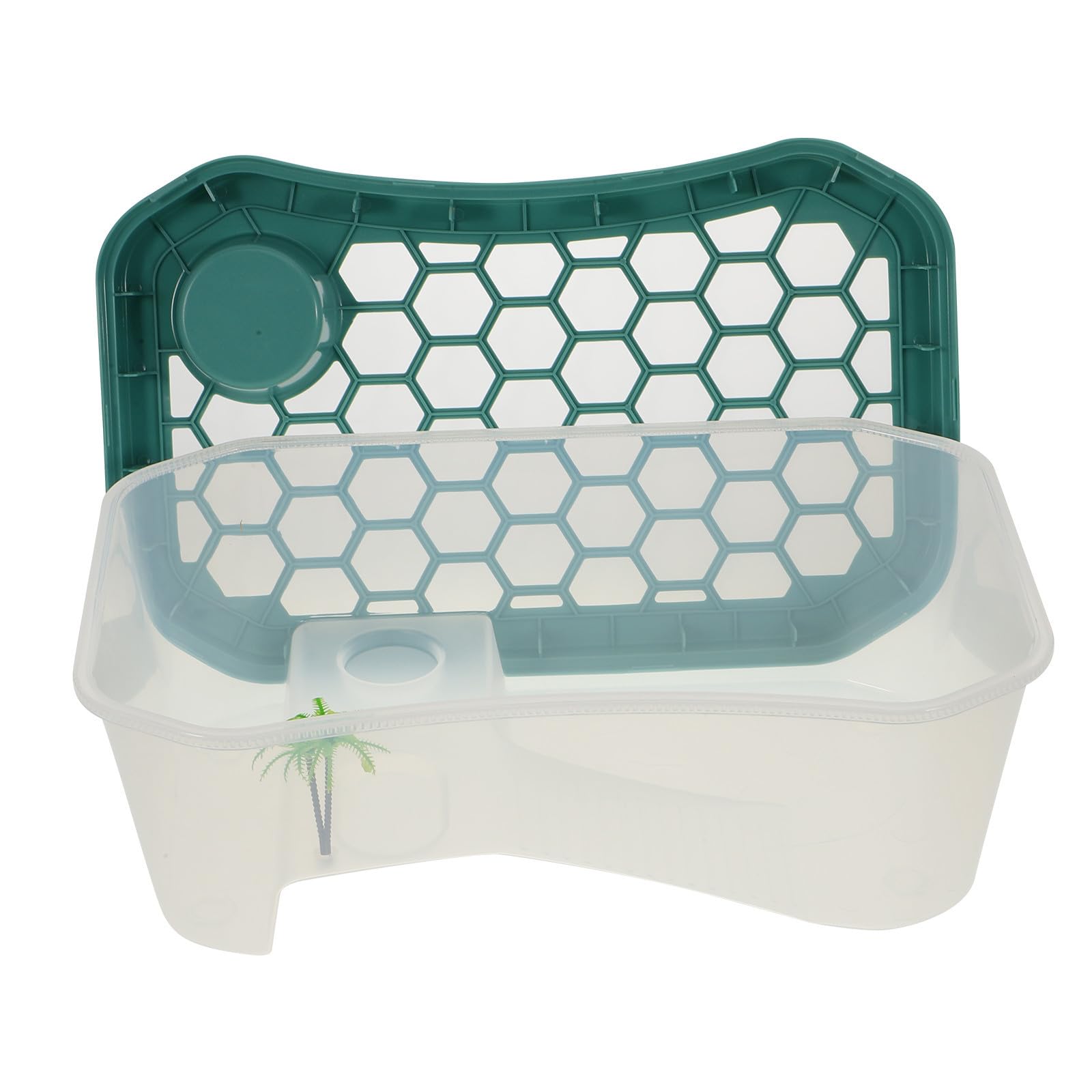 Tanque para tortugas con rampa y zona de descanso de plástico resistente