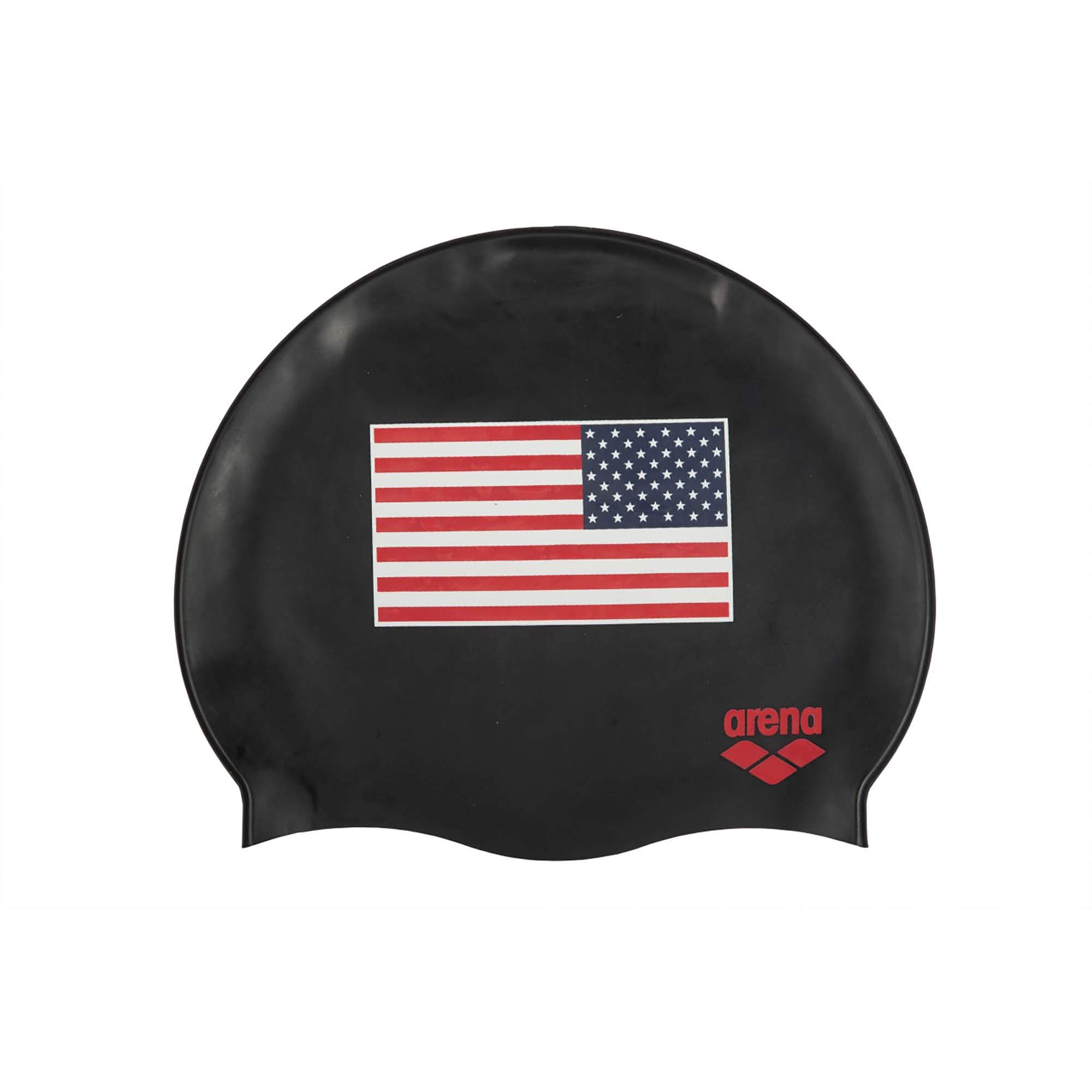 Arena Unisex Silicone Swim Cap for Adults Pool Training and Racing Swim Accessory, USA Black — image 1