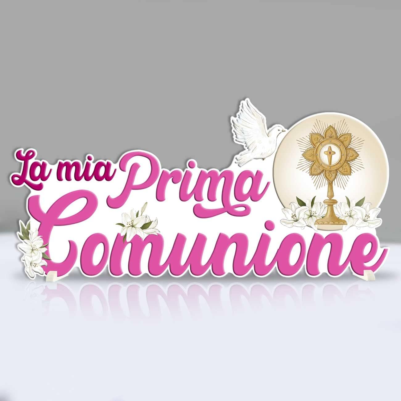 Centrotavola Comunione bimba 3D, Centrotavolo Prima Comunione bambina
