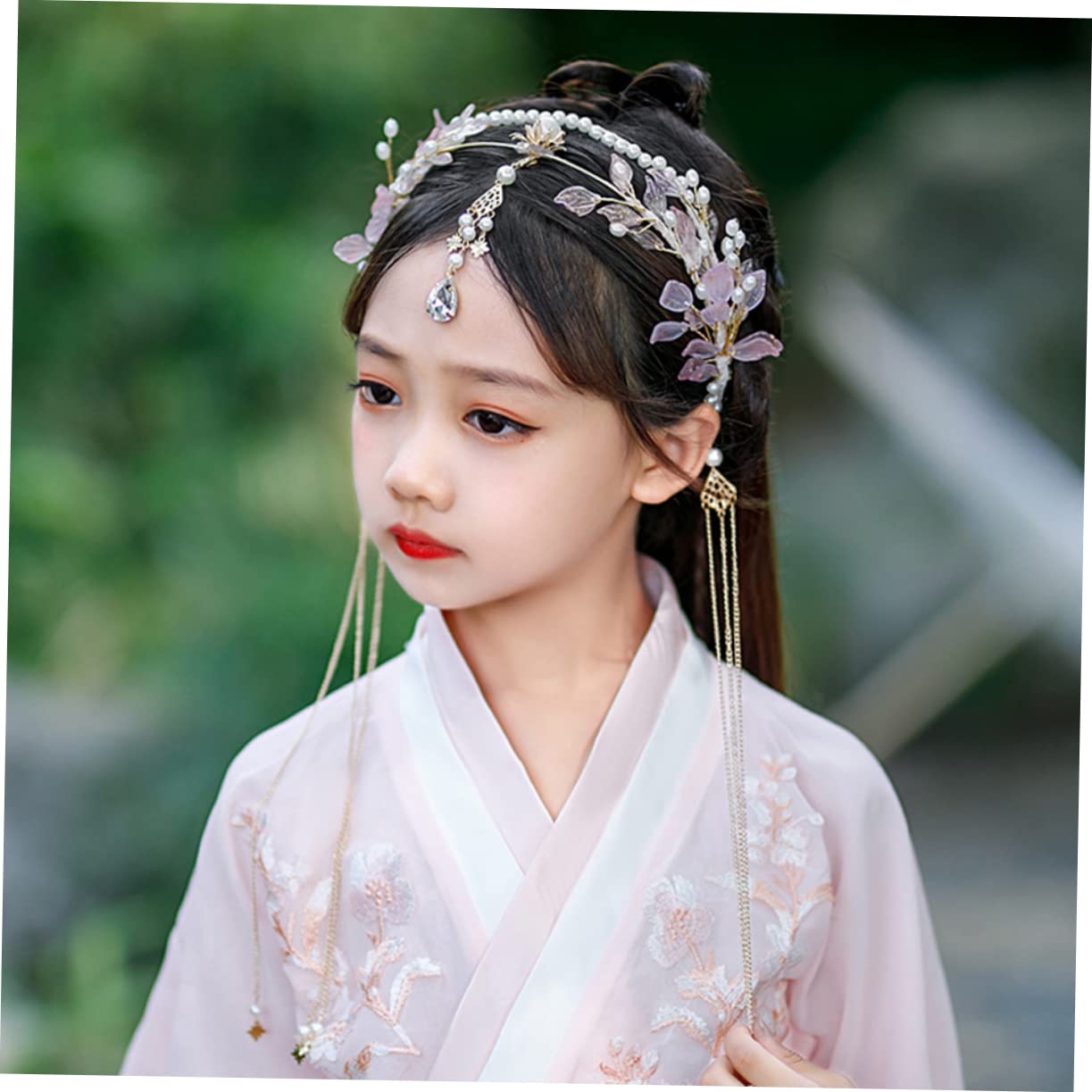Mikinona Chinesischer Hanfu Kopfschmuck Vintage aus Legierung Retro mit Langen Quasten Elegantes Haaraccessoire für Frauen Geeignet für Alltag und Geschenk