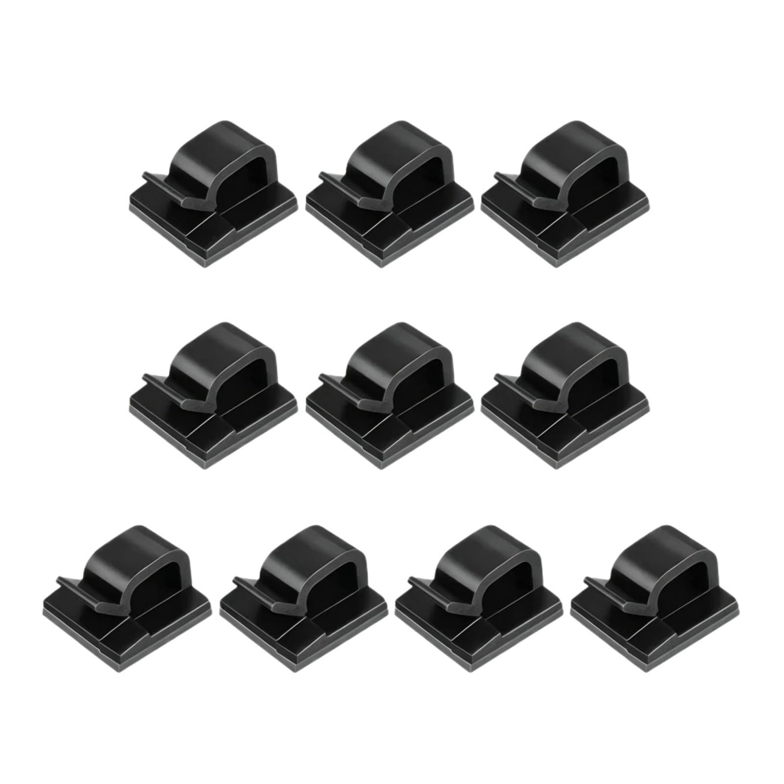 Dpnentv 30Pcs-Black Clips Self-Stick Cable Home Electrical Cord Protector Fixation Clamps