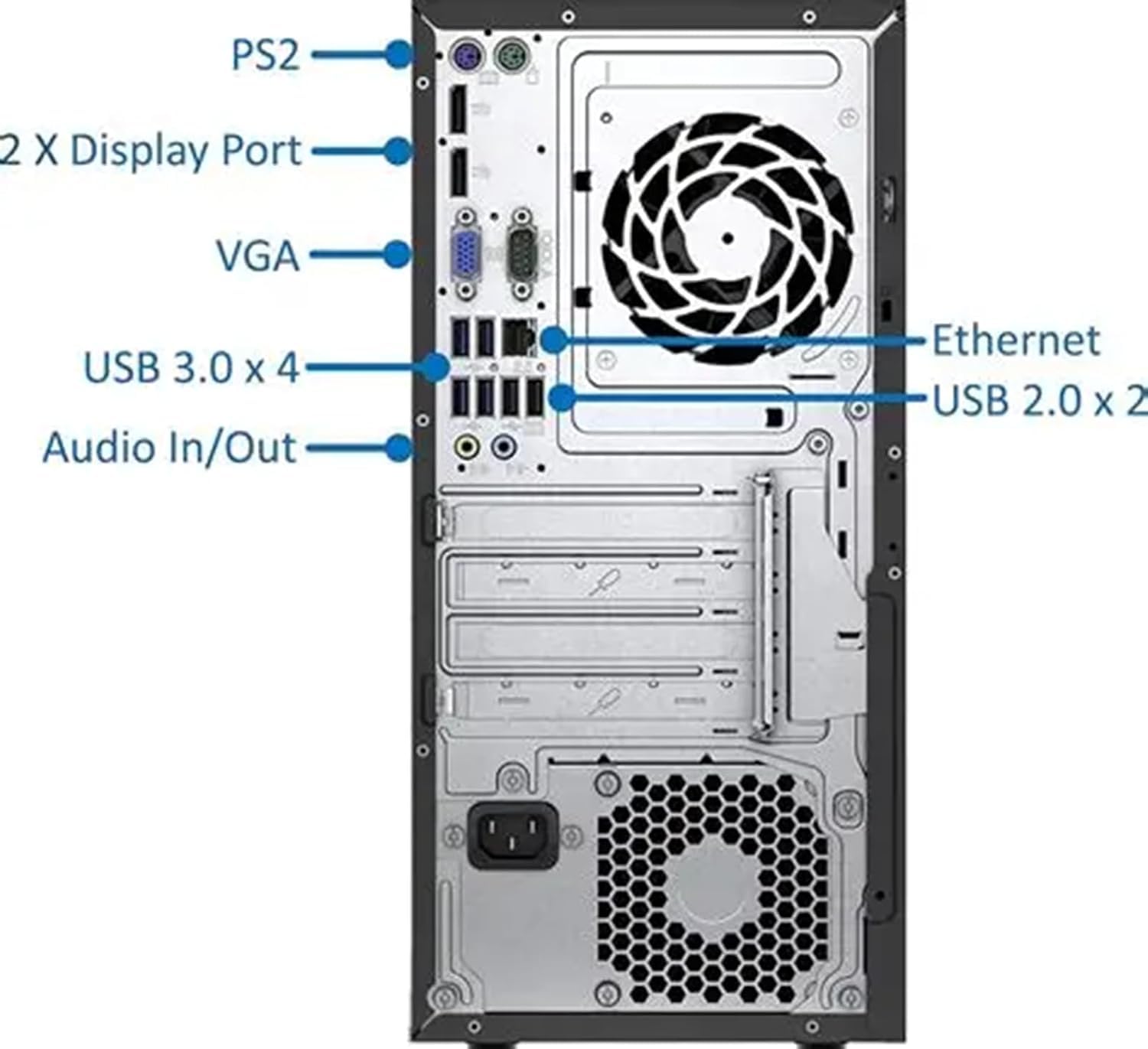 HP Prodesk 600 G2 MT Computer desktop, Intel Pentium G4400, 8 GB RAM, SSD da 256 GB, Wi-Fi, Bluetooth, tastiera QWERTY US, Windows 11 Pro (ricondizionato)