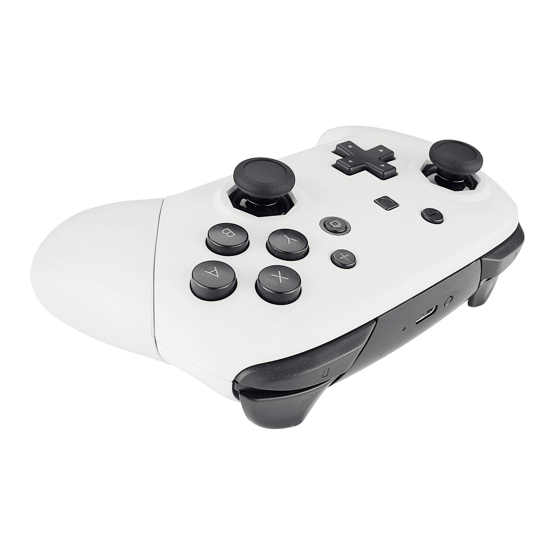 eXtremeRate Cover Grip Scocca Impugnature Guscio Case Ricambio per Nintendo Switch Pro Controller Joystick-Design Ottagonale Recintati Analogici(Bianco)