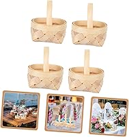 Vista 4 de Garneck 12 Pcs Mini Basket Mini Willow Baskets Small Baskets for Gifts Basket Toys Pantry Storage Baskets Container for Food Sundries Storage Basket