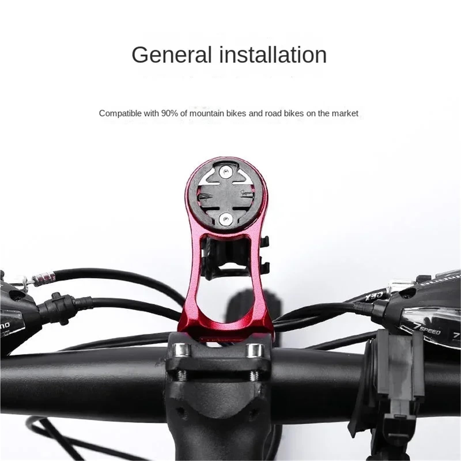 Bike Out, supporto anteriore per manubrio di bici da strada, per una maggiore visibilità, per cronometro, GPS, bici da strada (blu, 8 pezzi)