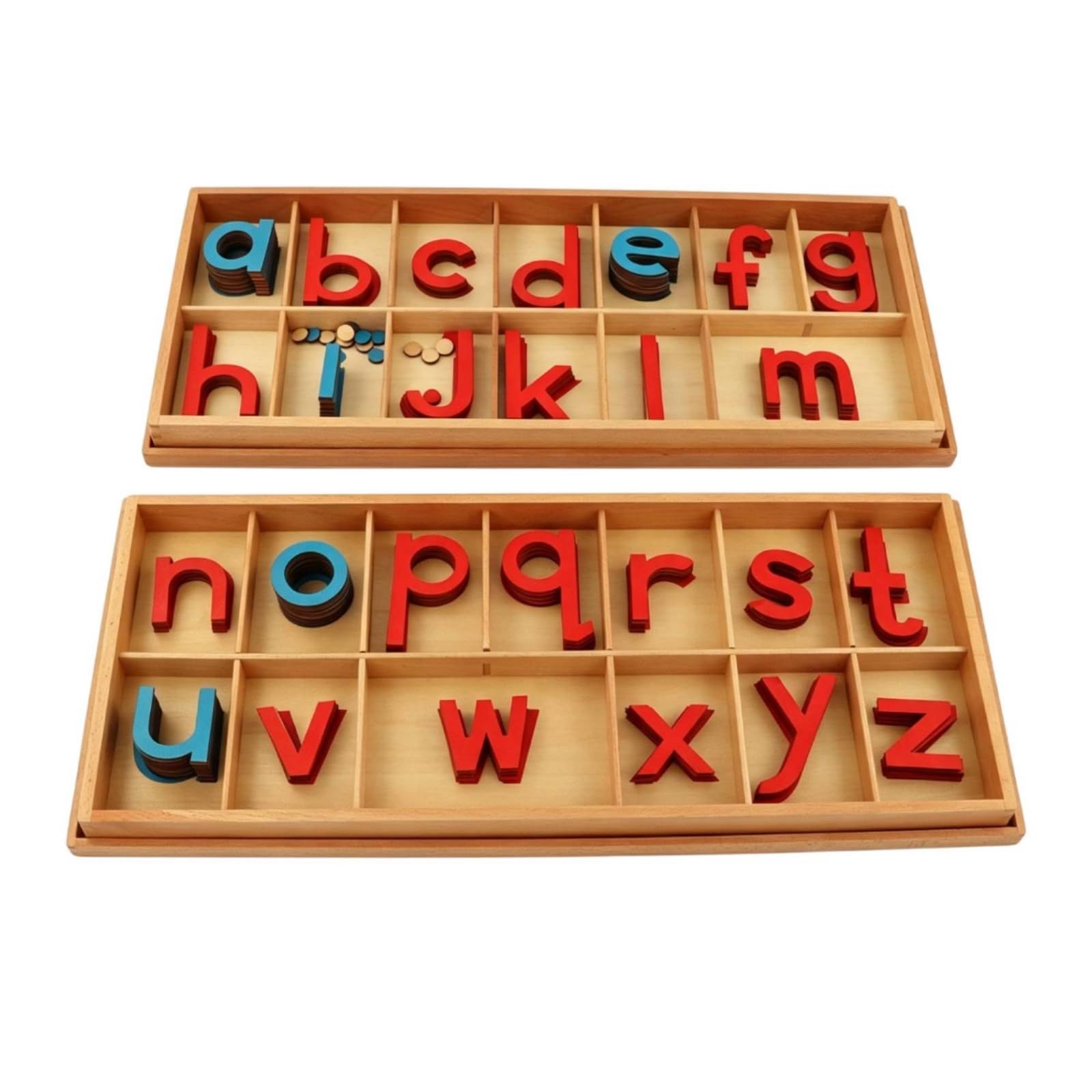 Scatola Della'alfabeto Metodo di Apprendimento Sensoriale Alfabeto Mobile Didattico Scatola Alfabetica per Maestre, Genitori, Home Schooling