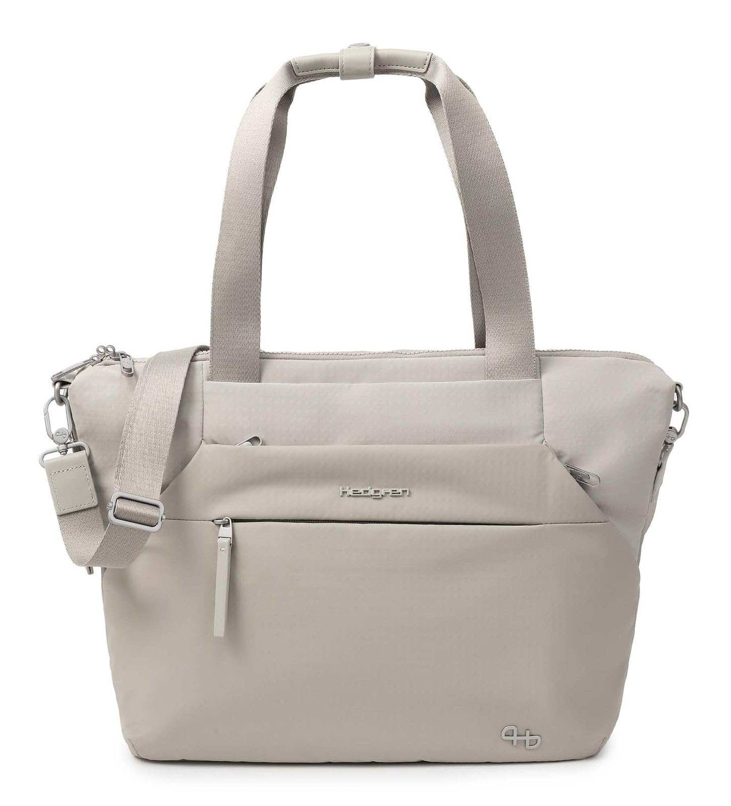 Hedgren bolsa de ordenador portátil bolsa para cadáveres cruz con compartimento para portátil Furo Kicho Orizzontale Tote Exp 14" Pussywillow Grey Beige
