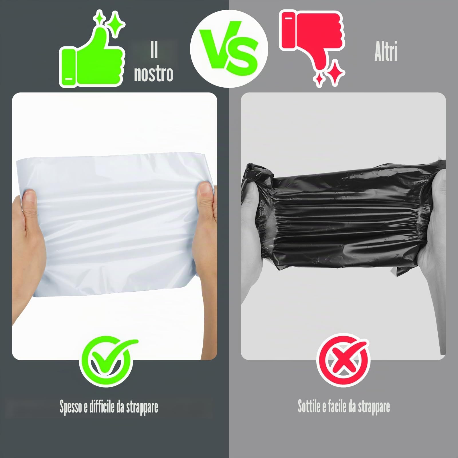 KOMABLEN 120 Buste Autoadesive per Spedizioni Vinted, 4 Taglie, Impermeabili Opaqui PE Pacchi per Spedizioni Scarpe, Libri, Abbigliamento