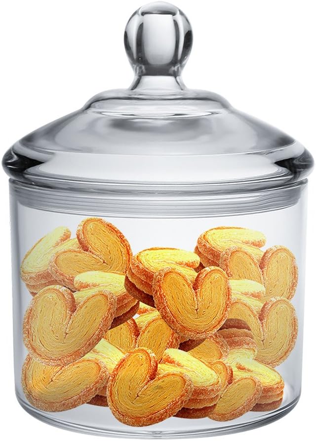 Vinkoe Kitchen Cookie Jar, Clear Acrylic Airtight Jar for Nuts, Cookies, Candy, Chocolate, 40 OZ