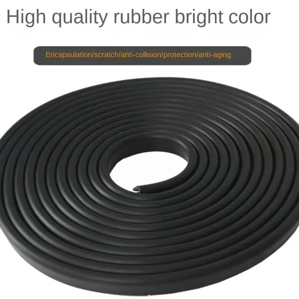 Striscia di gomma a U per la protezione dei bordi di pannelli in vetro, metallo e legno, per armadietti con fondo piatto, 6 mm - 2 U - 10 metri