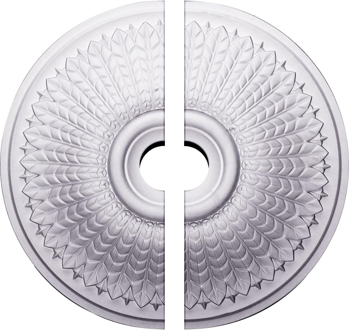 Ekena Millwork CM23MO2-03500 23 1/2"OD x 3 1/2"ID x 3 1/2"P Modena Ceiling Medallion, Fits Canopies up to 5-1/4", 2 Piece
