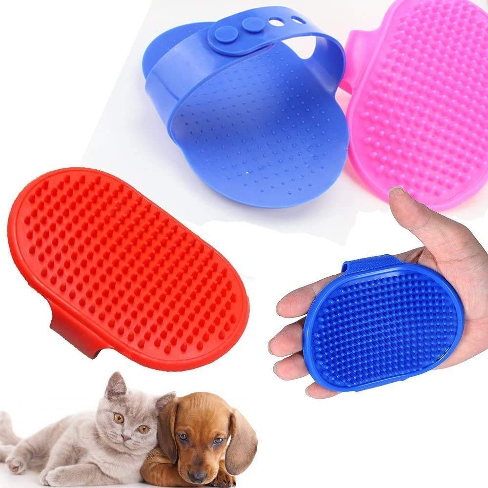 YHW Tijeras de Aseo para Perros, Cepillo de Aseo para Perros, Cepillo de baño para Mascotas de Goma Cepillo de Masaje Cepillo de Lavado Cepillo de champú para Perros y Gatos con Pelo Corto o Largo