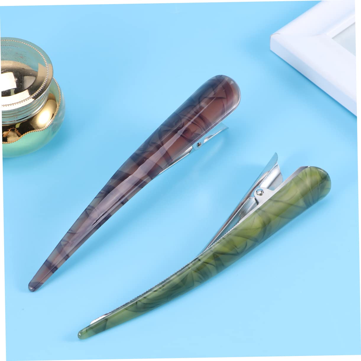 FRCOLOR 6 horquillas antideslizantes para el pelo con pinzas de cocodrilo forradas, horquillas para el pelo de novia, de peluquería, pinzas para el, para el cabello,