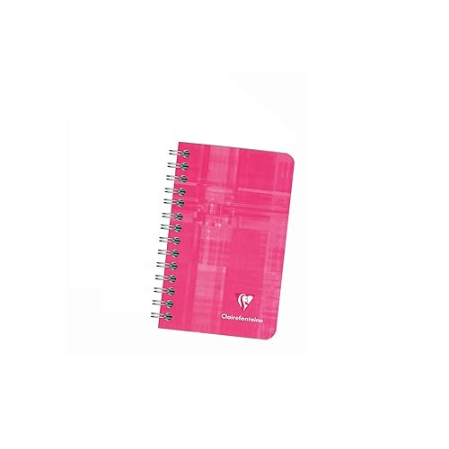 Clairefontaine Cuaderno encuadernado con alambre – 50 hojas – 3 x 4 3/4 – Se vende individualmente (varios colores de cubierta elegidos al azar)