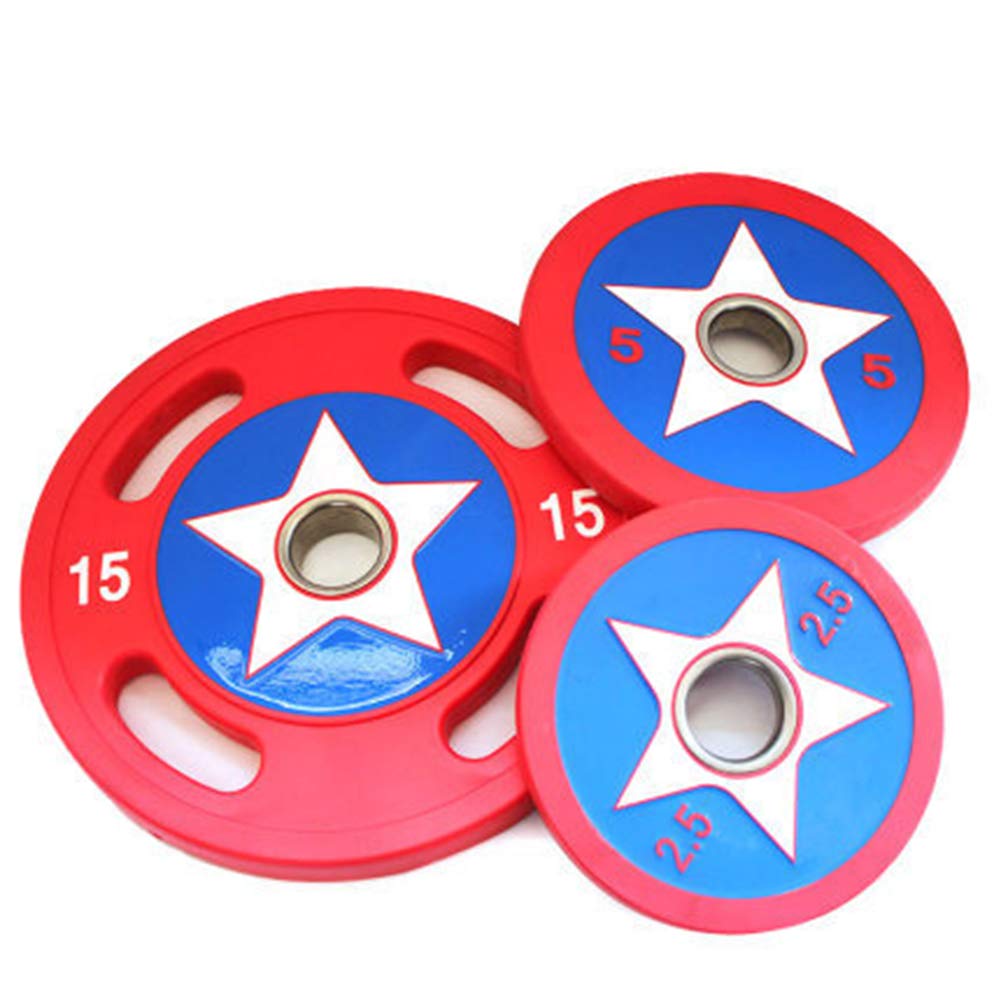 Disque de Poids Olympique, 1 Paire Panneau de Poids Portatif Haltérophilie Poids en Fonte en Caoutchouc Exercice Musculaire à Domicile,2x5kg